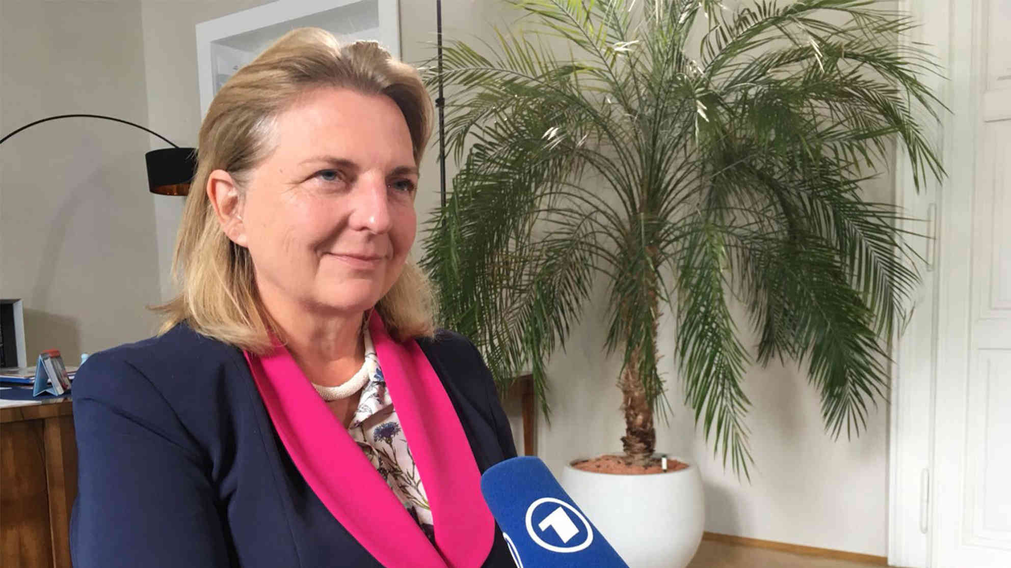 Interview mit Aussenministerin Karin Kneissl am 22.6.2018. Foto: BR | Studio Wien