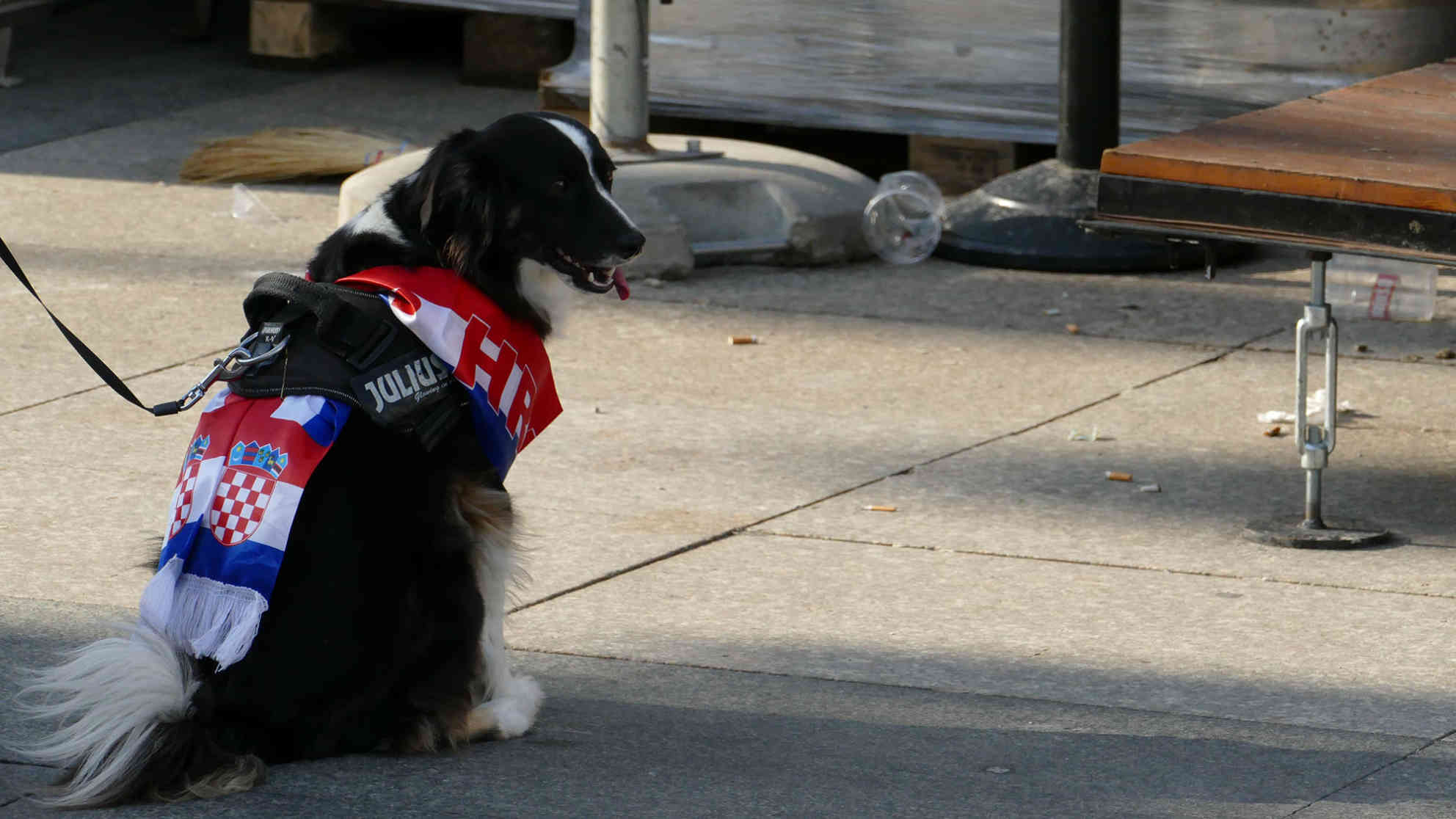 Ganz Zagreb zeigt sich derzeit in Rot-Weiß. Foto: BR | Jan Heier