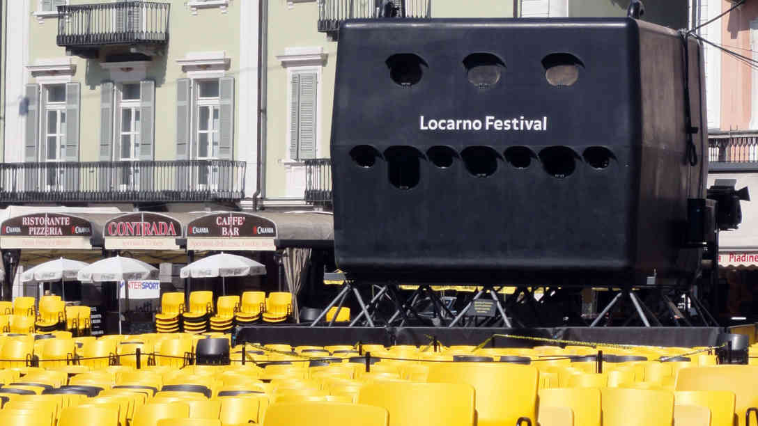 Filmfestival von Locarno - Die Projektionskabine auf der Piazza Grande. Foto: BR | Christine Dériaz