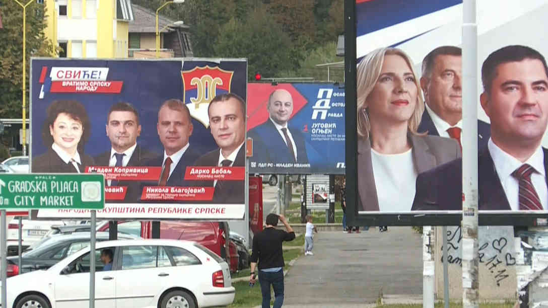 Wahl Bosnien und Herzegowina 2018, Wahlpakate. Foto: BR