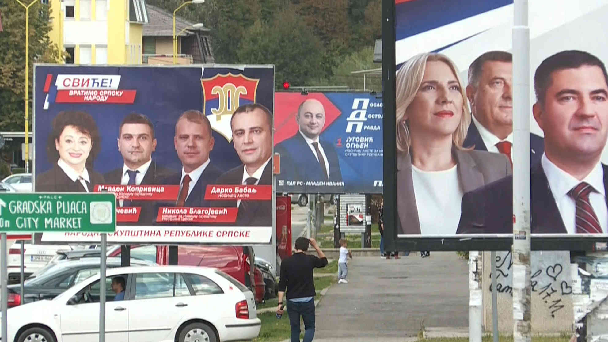 Wahl Bosnien und Herzegowina 2018, Wahlpakate. Foto: BR