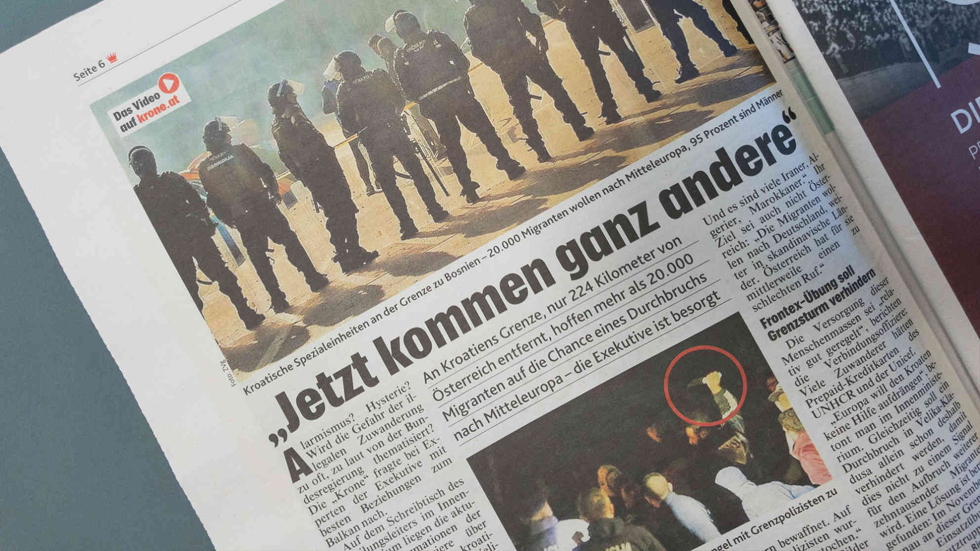Kronen-Zeitung vom 4. November 2018, S. 6. Foto: ARD Studio Wien