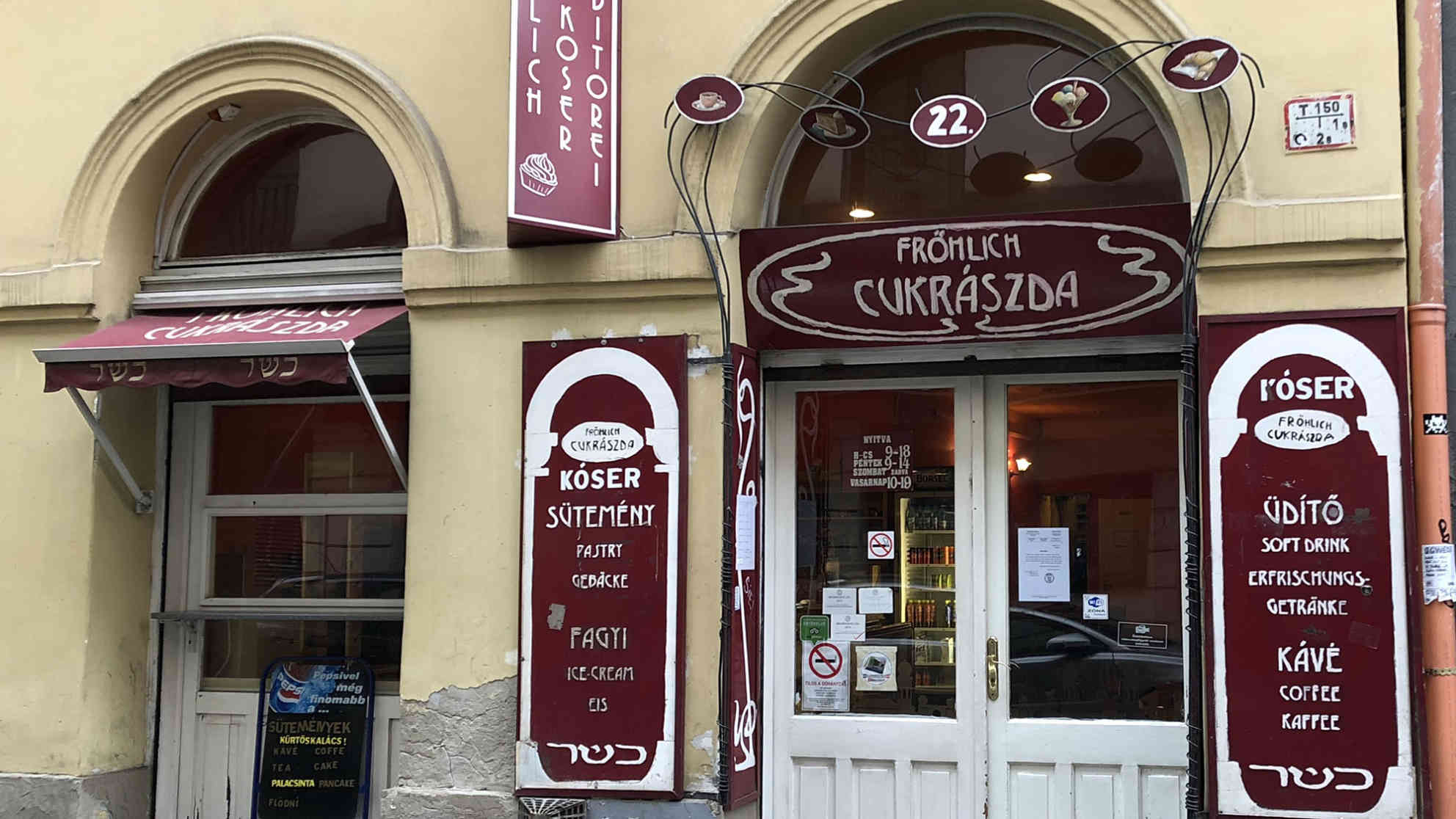 Im Zentrum des jüdischen Viertels in Budapest befindet sich die koschere Konditorei Fröhlich. Foto: BR | Attila Poth