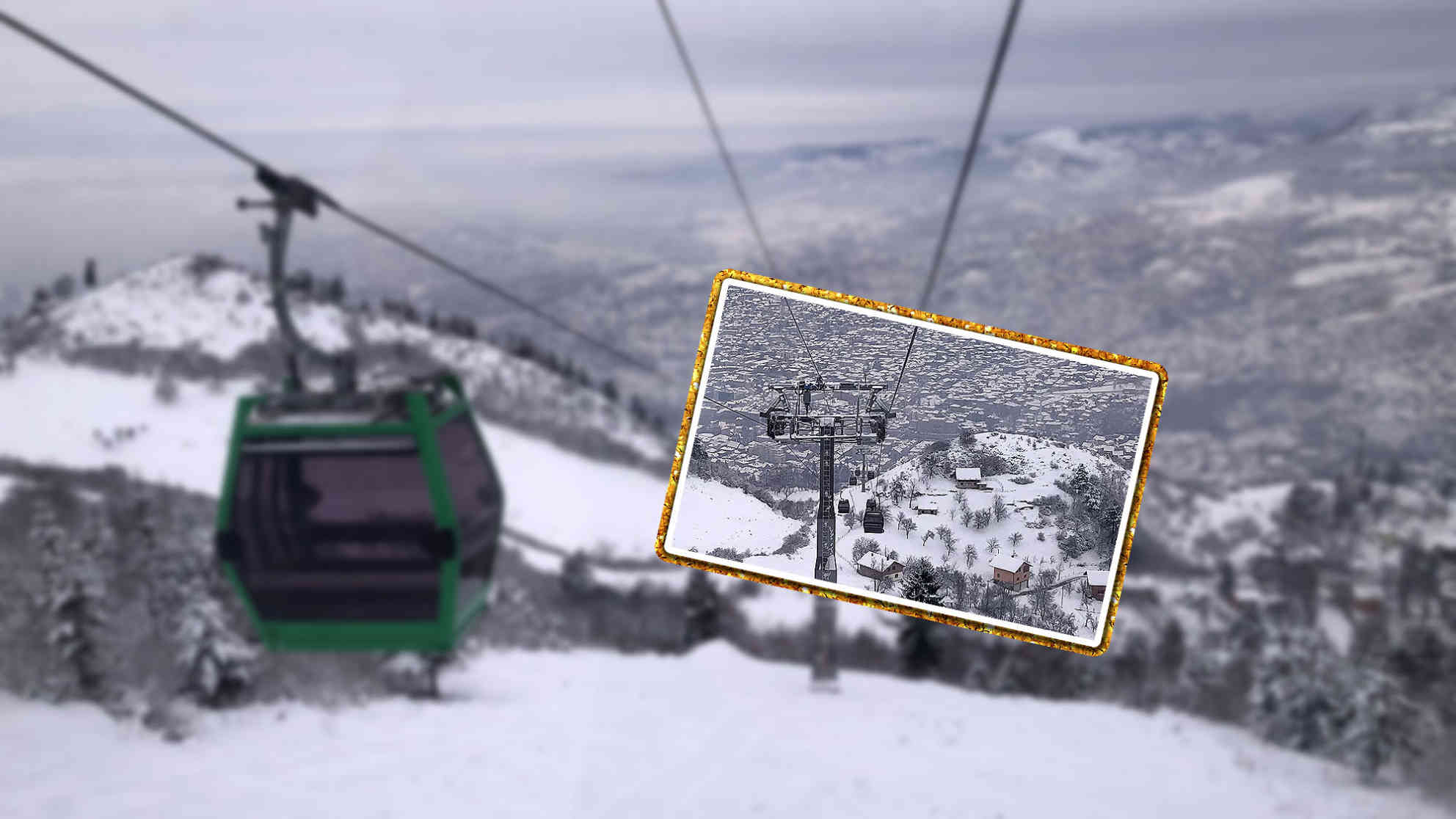 Blick aus der Seilbahn auf Sarajevo. Foto: BR | Eldina Jasarevic