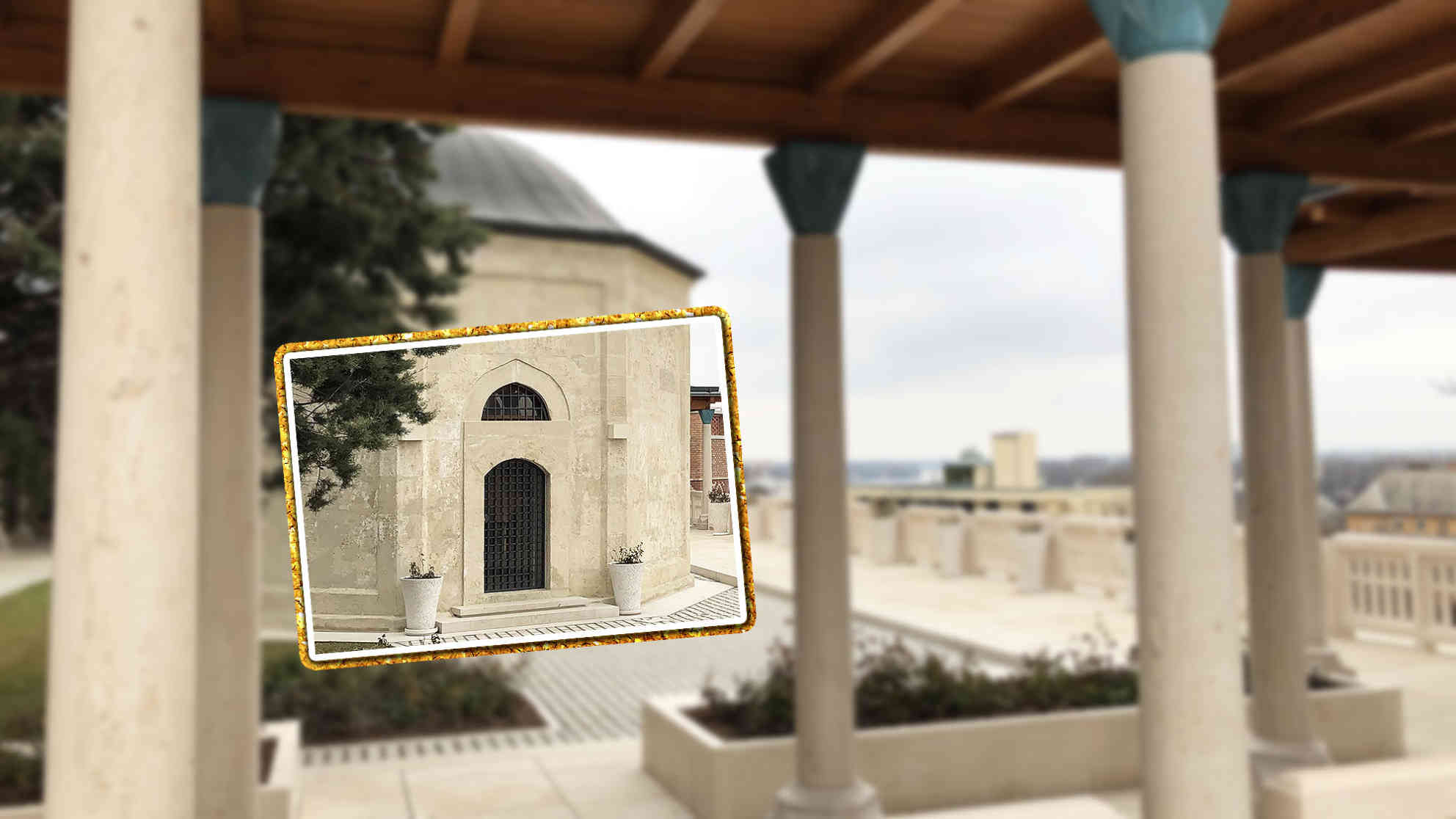 Das Grabmal ist eine Pilgerstätte für Türken. Leider ist das Mausoleum für Besucher geschlossen. Foto: BR | Attila Poth