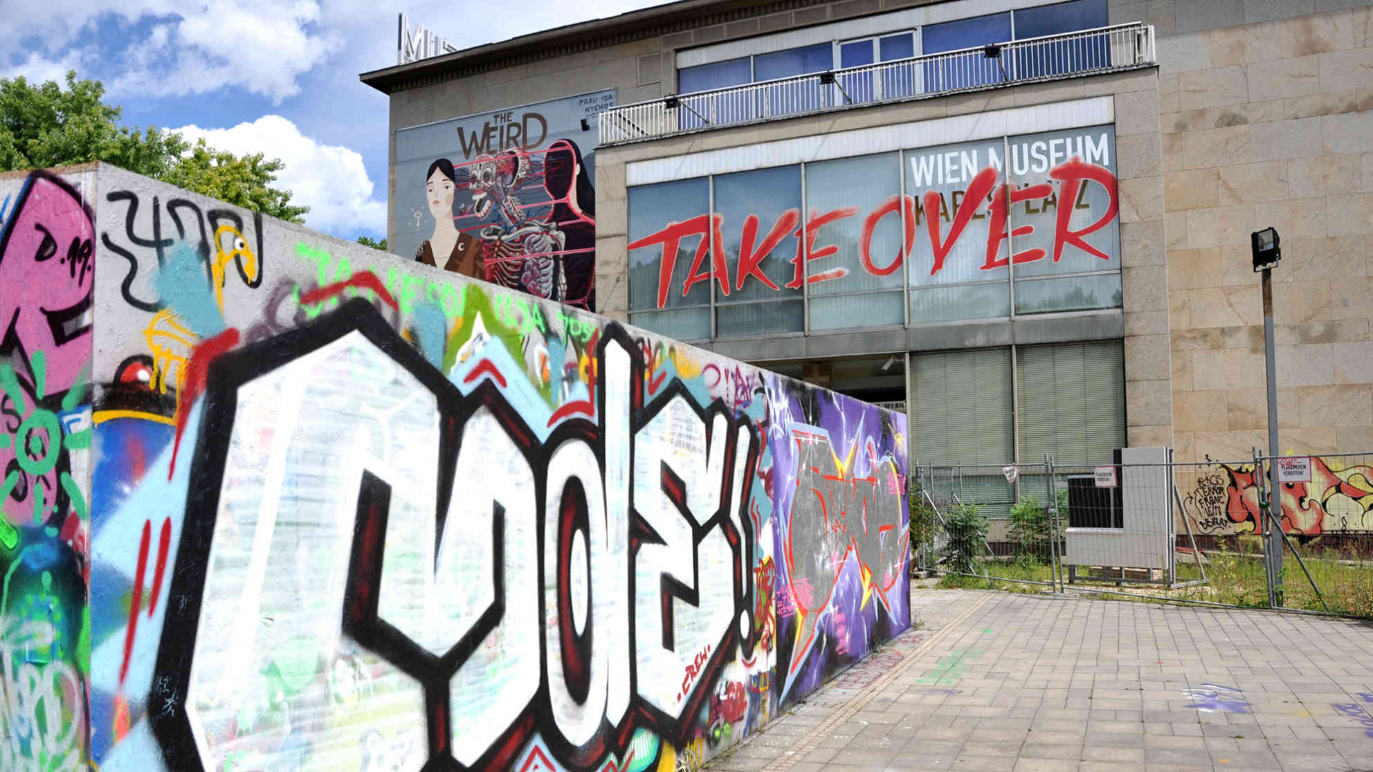 Das Kunstprojekt 'TAKEOVER' im Wien Museum bietet einen Indoor Skatepark, eine Street Art-Ausstellung und Workshops zum Mitmachen. Foto: BR | Karin Straka