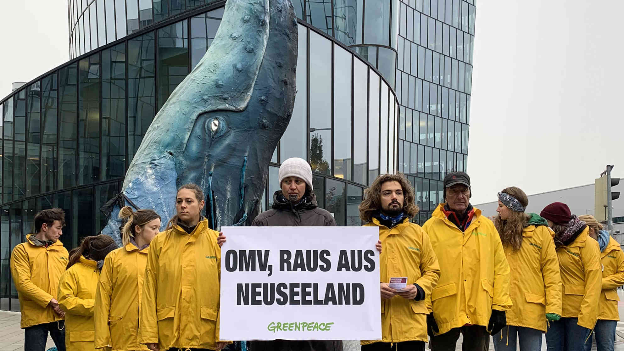 Greenpeace hat heute unangekündigt gegen Öl- und Gasborungen der OMV vor der Küste Neuseelands protestiert. Foto: BR | Christian Limpert