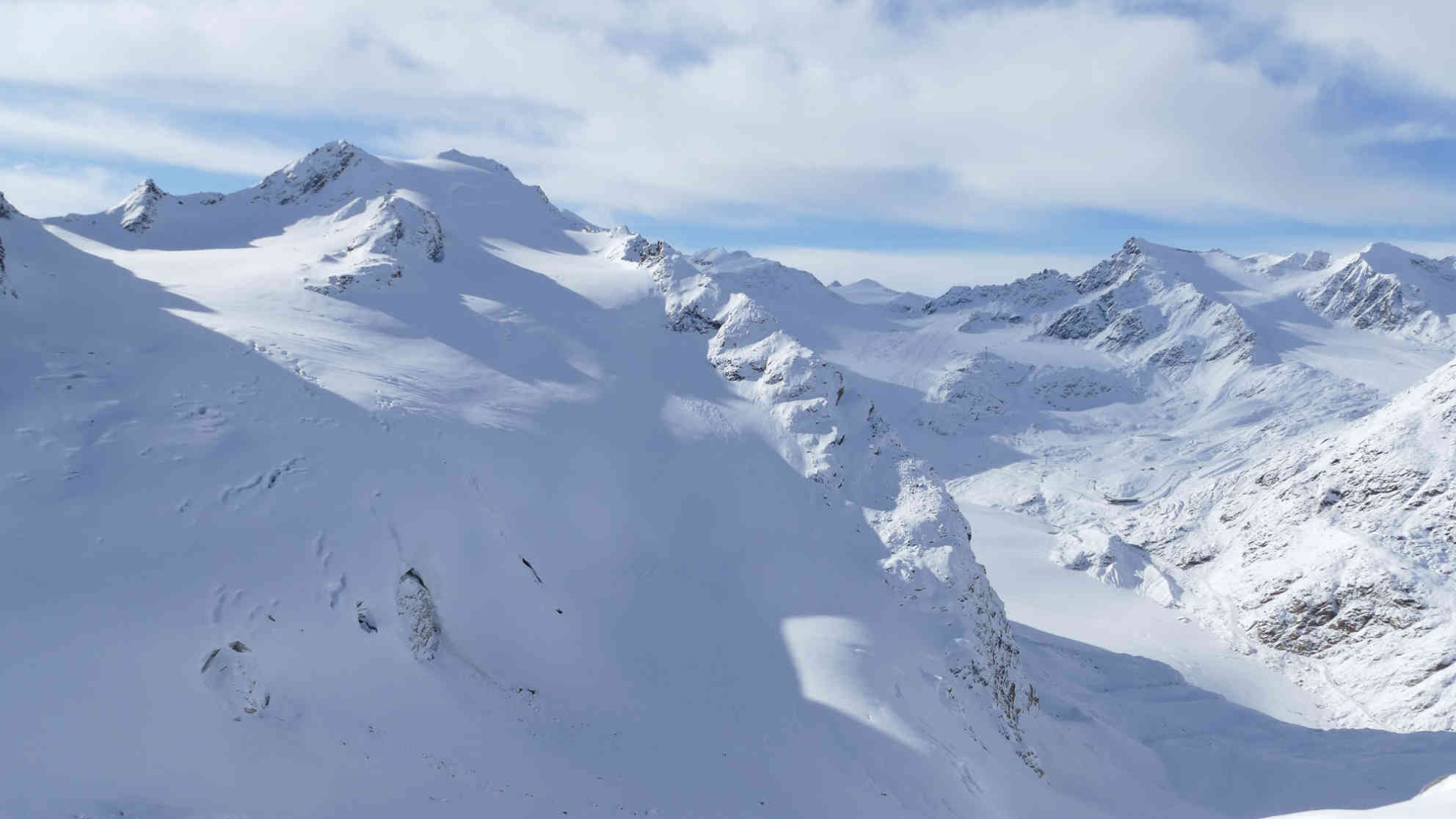 Blick auf das umstrittene Projektgebiet rund um den Linken Fernerkogel. Foto: BR | Jan Heier