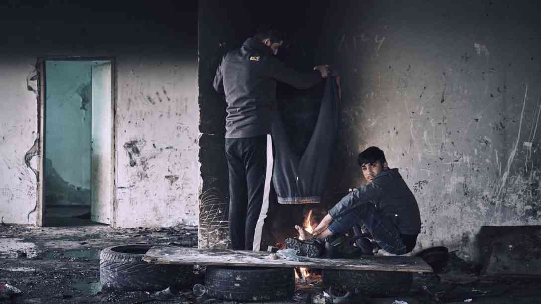 Obdachlose Flüchtlinge in der alten Metallfabrik in Bihac. Foto: BR | Daniel Dzyak
