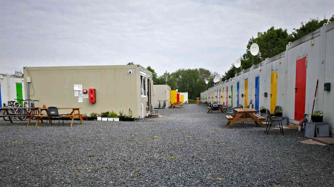 Wohncontainer für Saisonarbeiter in Großbritannien, 2019 Foto: Zhiwko Pawlow