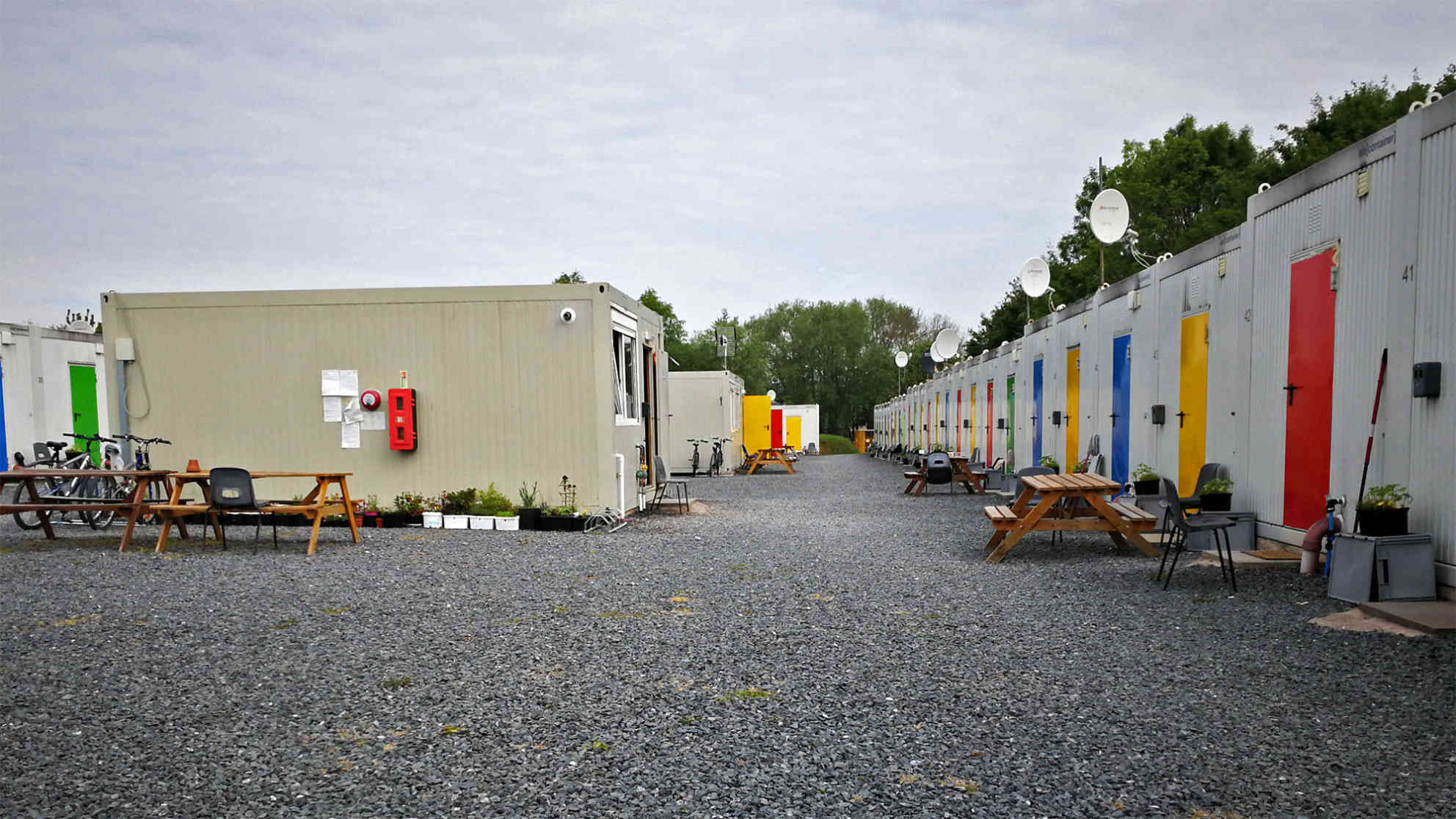 Wohncontainer für Saisonarbeiter in Großbritannien, 2019 Foto: Zhiwko Pawlow