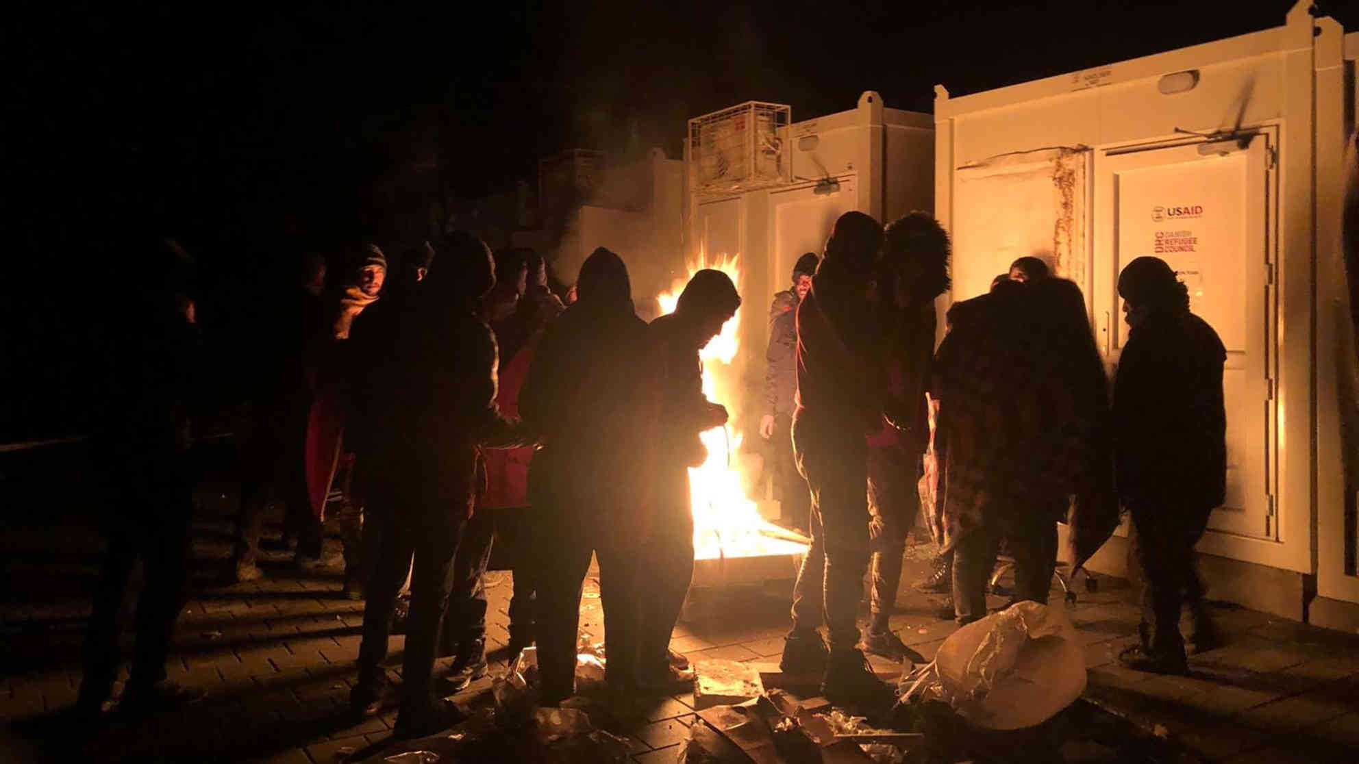 Camp Lipa am Abend des 30.12.2020. Foto: BR | Eldina Jasarevic